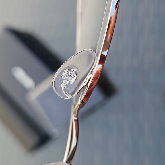 NWT Prada Silver Cat Eye Pink Glasses w/Case & Box - Picture 6 of 10